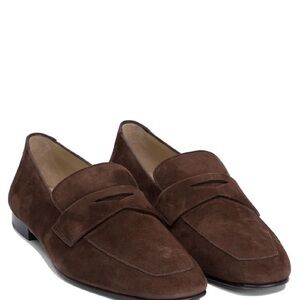 Elegant Brown Suede Women's Loafers